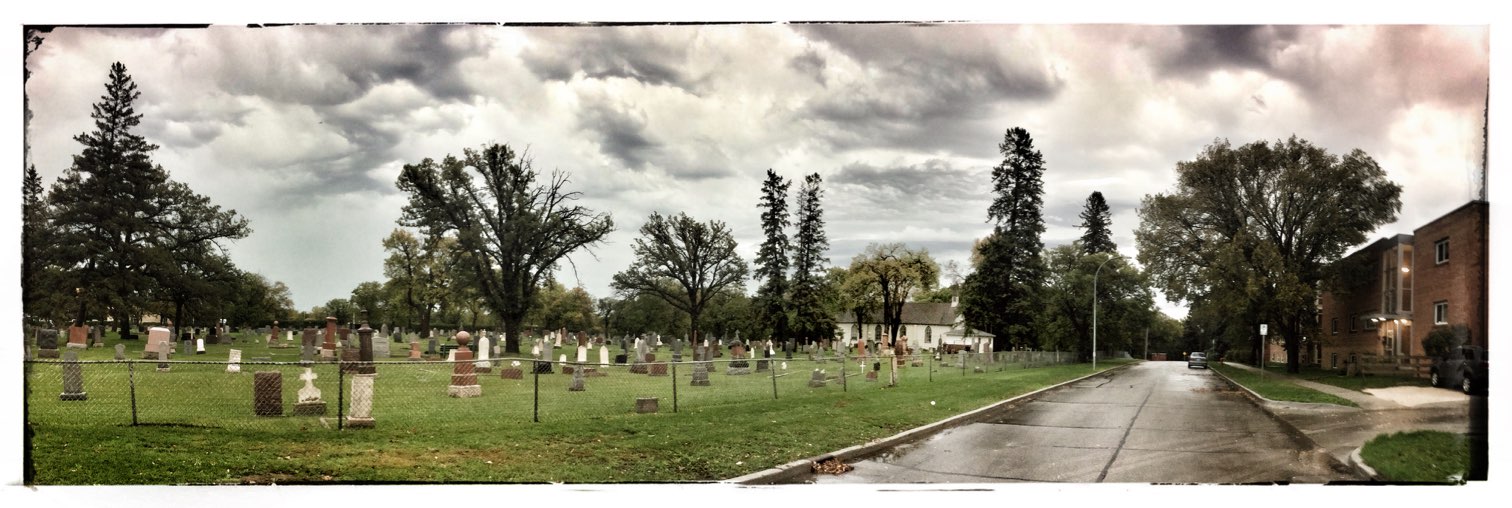 I realized I was parked by the western boundary of St. James Cemetery.